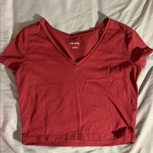 Red Cropped T-Shirt